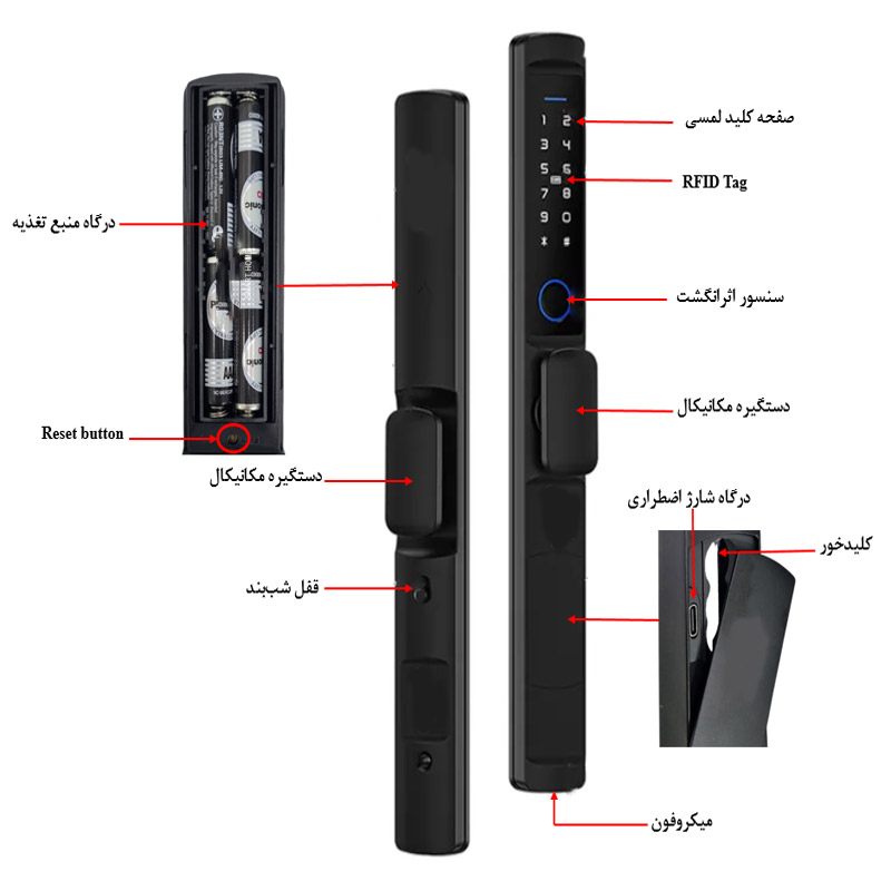 قفل دیجیتال upvc