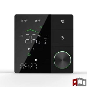 ترموستات هوشمند ولوم دار مشکی